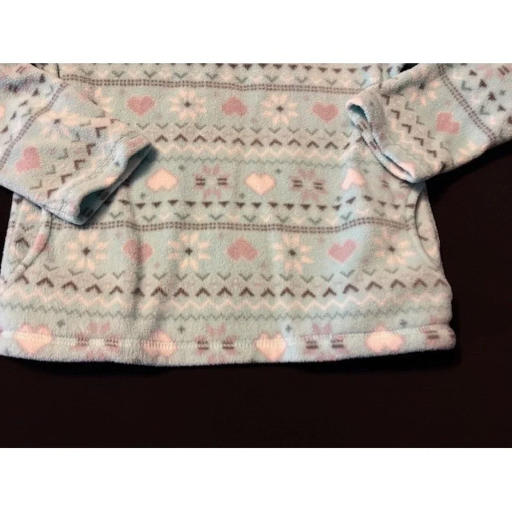 Childrens Place girls fleece pullover, 1/4 zip size 7/8, EUC